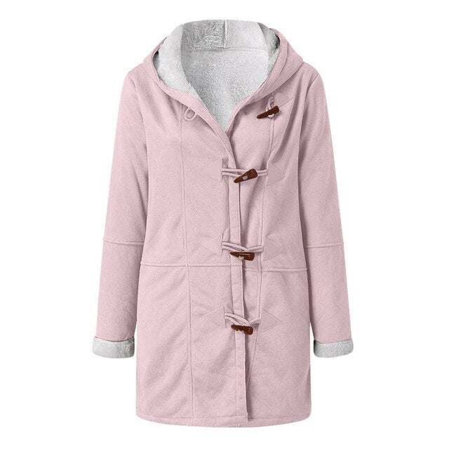 Chaqueta Casual de Forro Fleece con Capucha